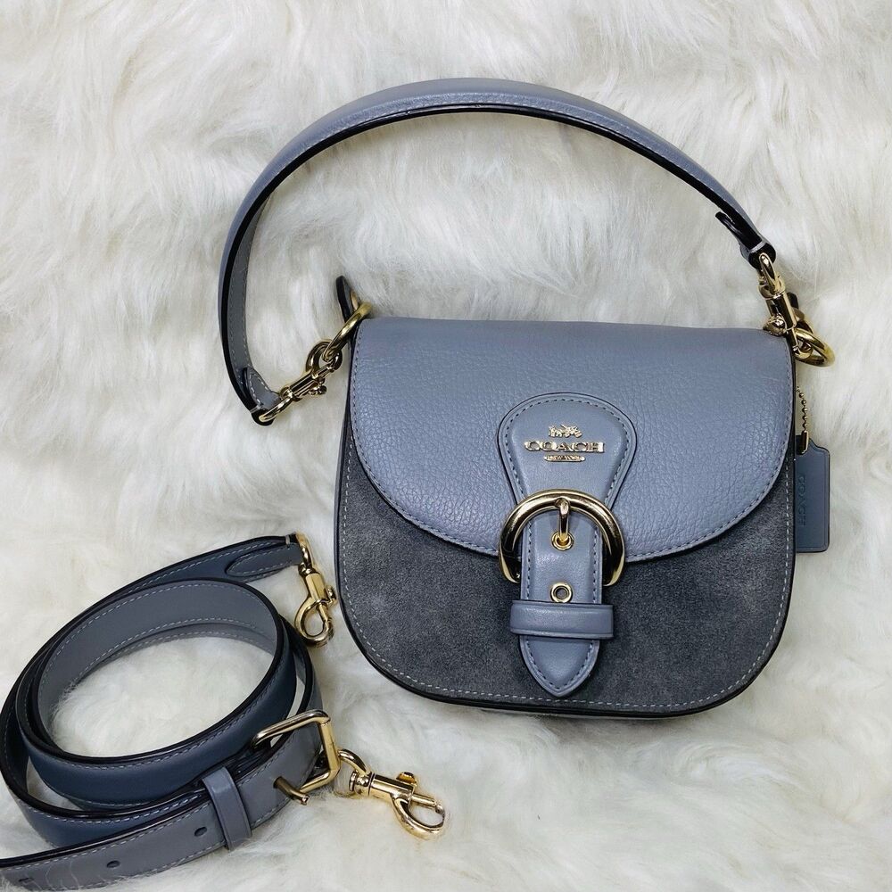 Coach Denim Signature Kleo Shoulder Bag 17 - Granite